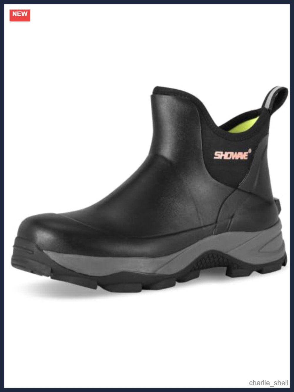 Men's Short Rubber Rain Boots Waterproof Neoprene Hunting Ankle Boots